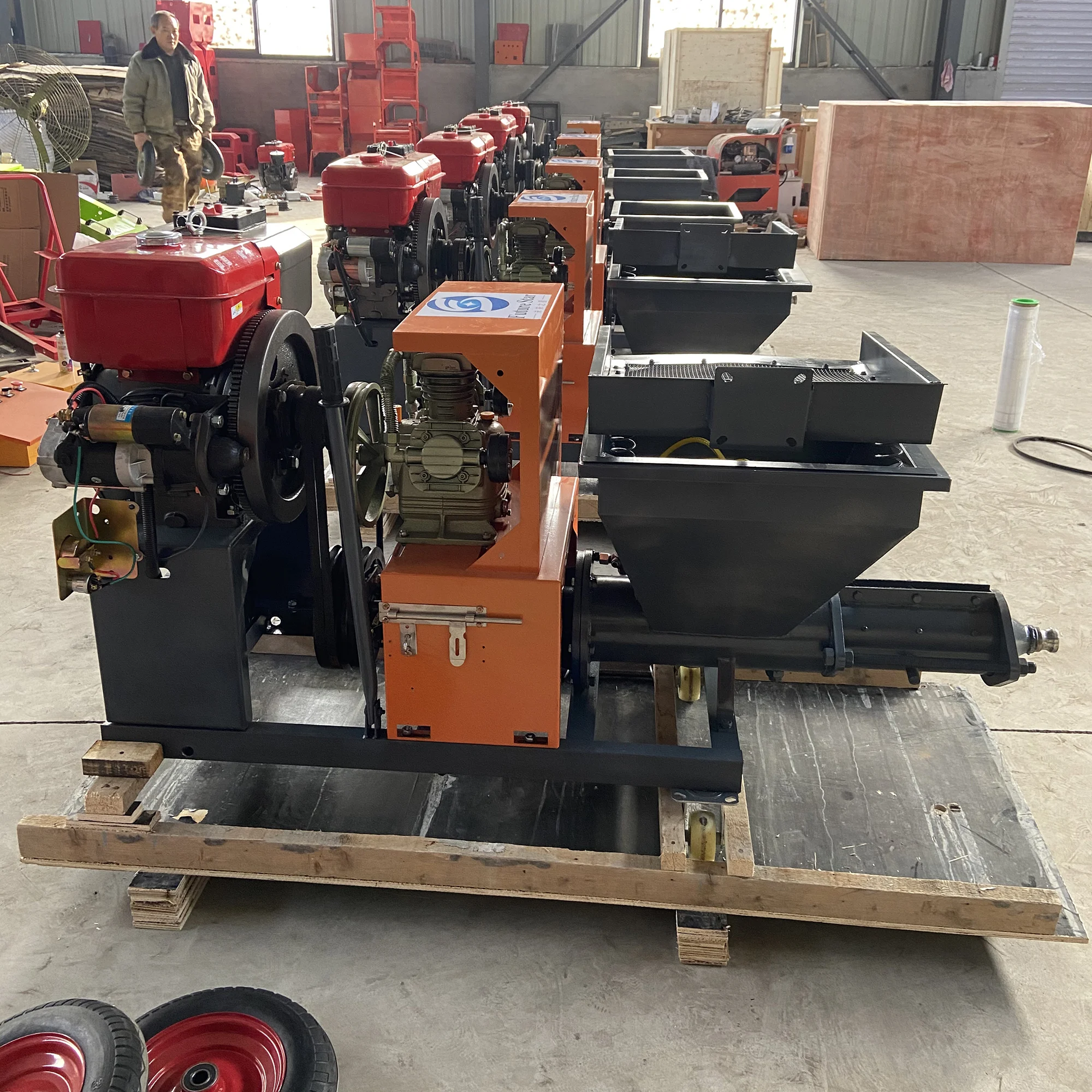 Chinese Suppliers Electric Diesel Plastering Machine Automatic Wall Mortar Spray Machines 110 V Cement Mortar Spray Machine