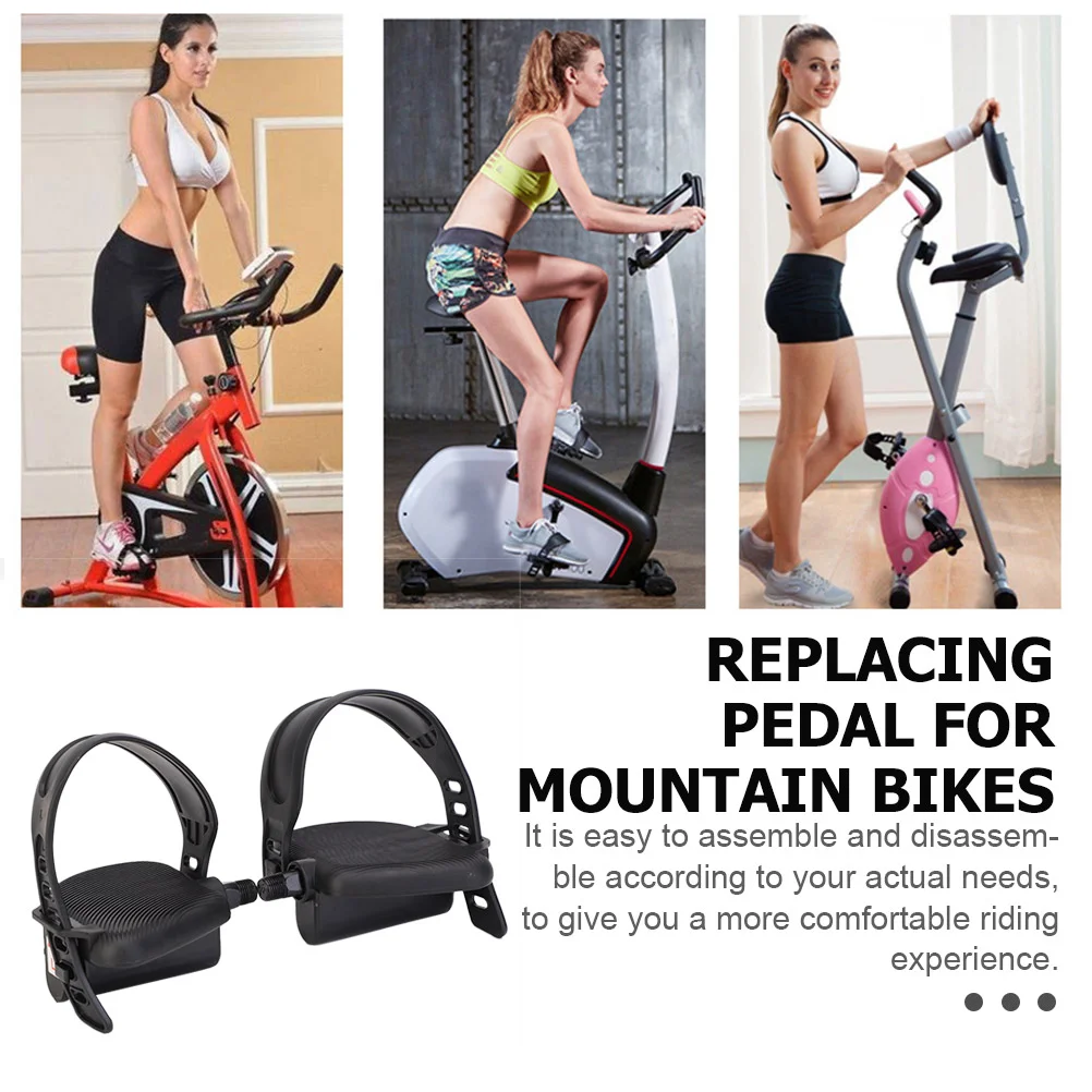 Exercise Bike Pedals Replacement Indoor Accessory Flat Supplies Steel Portable Fitness Non-slip