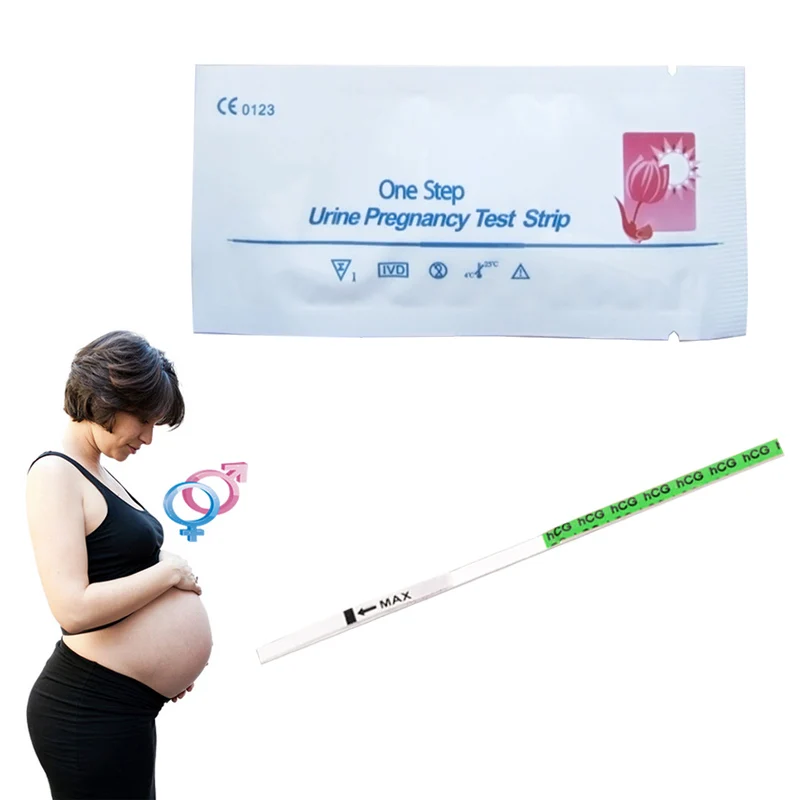 50PCS Women Pregnancy Testing Strips Quick 99% Accuracy Early Pregnancy Test Sets HCG Testing Strips Home Urine Measuring Kits