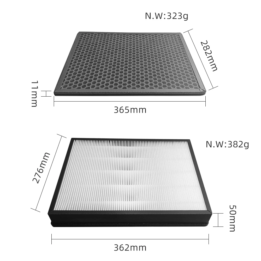 Filtre HEPA de remplacement FY2422/FY2420 compatible avec Philips AC2889/AC2887/AC2882 Kit d'accessoires