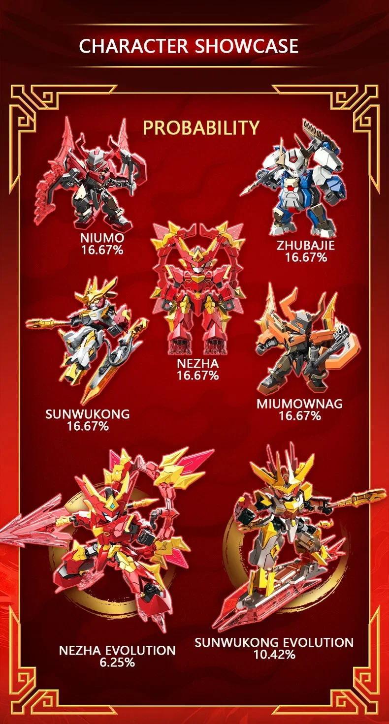 SEMBO BLOCK Sun Wukong Beweglicher Mecha-Bausatz, MOC-Actionfigur-Modell, Bausteine, Blindbox-Spielzeug, Weihnachtsgeschenke – Detail 5