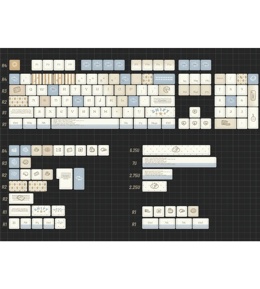 Custom mechanical keycaps simple keycaps original PBT fully five-sided sublimation