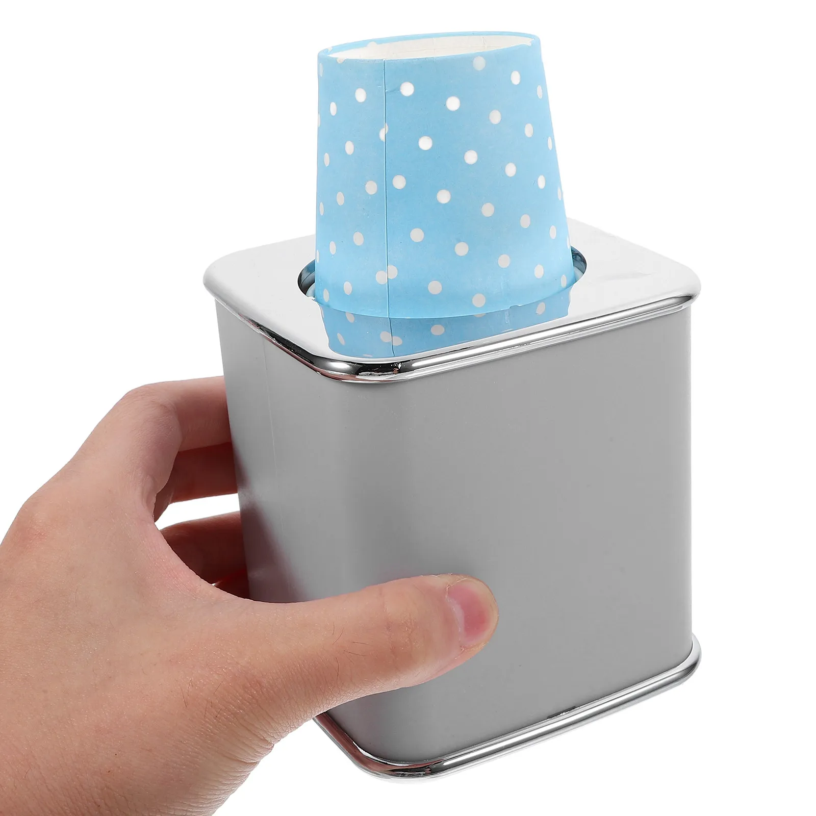 20pcs Upside Down Paper Cup Dispenser – Pull-Type Desktop Holder for Small Cups, Bathroom & Beverage Use