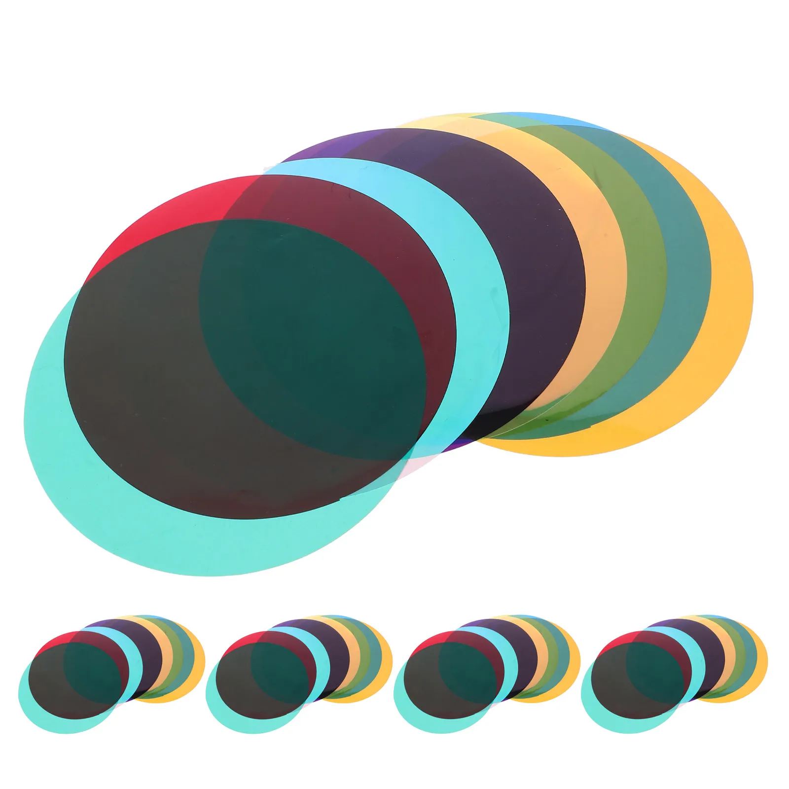 

40 шт. цветных фильтрующих листов, 66 мм, круглые, самоклеящиеся, для освещения, DIY, для теплого света, для спальни, детской, офиса