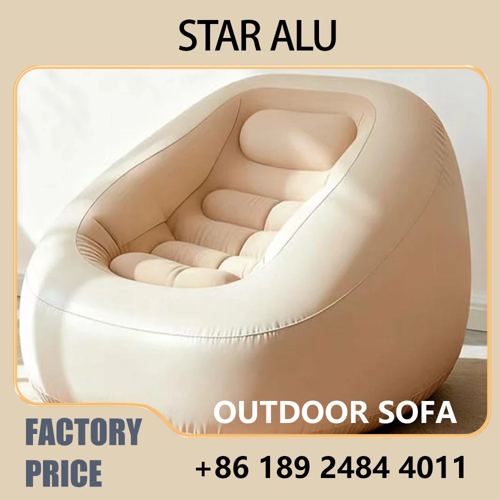Lightweight Inflatable Sofa - Portable Air Lounger Cozy Nest Design, Easy Setup for Beach bathing & Camping Outdoor