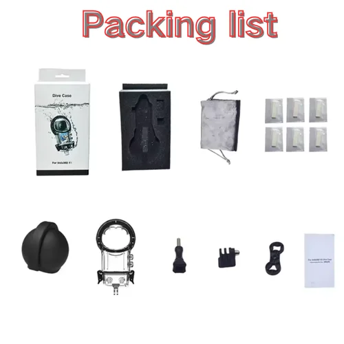 Imagen 2 del producto Funda de buceo para Insta360 X5, Protector impermeable para cámara panorámica Insta 360 X5, carcasa de buceo subacuático, carcasa de 50M de profundidad