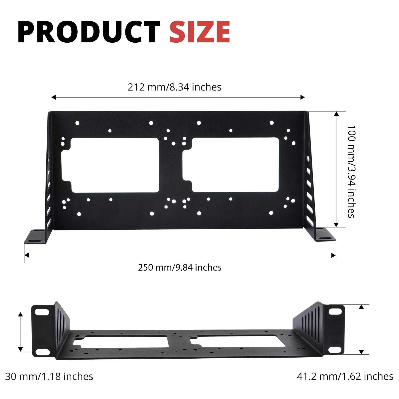 Akcesoria DeskPi RackMate Półka na SBC 10-calowa, szafa rack 1U — zdjęcie produktu 5