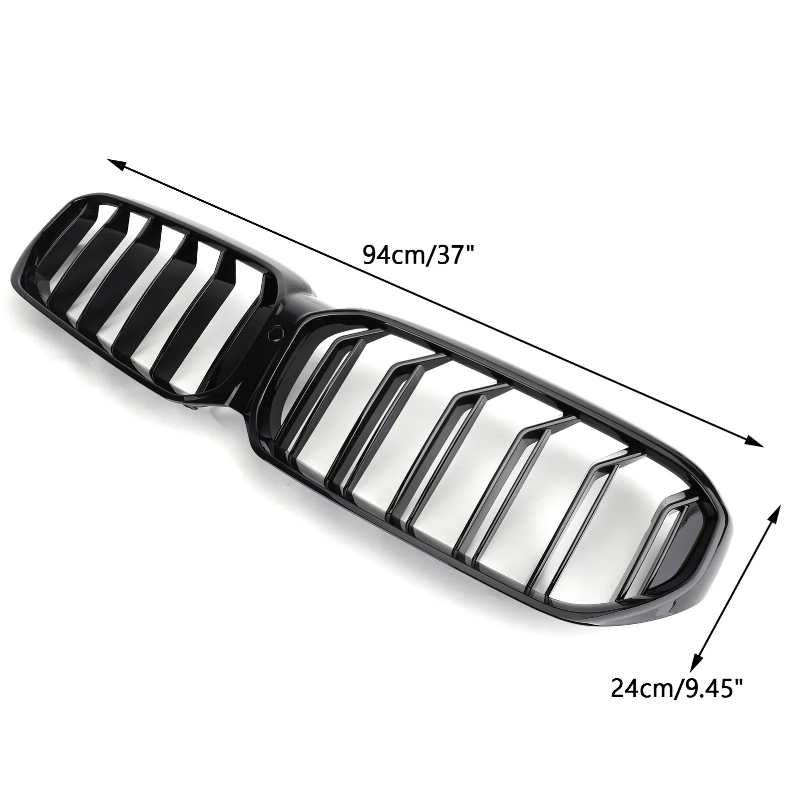 Grade dianteira preta dupla brilhante Artudatech adequada para BMW Série 5 G30 G31 21-22 com câmera