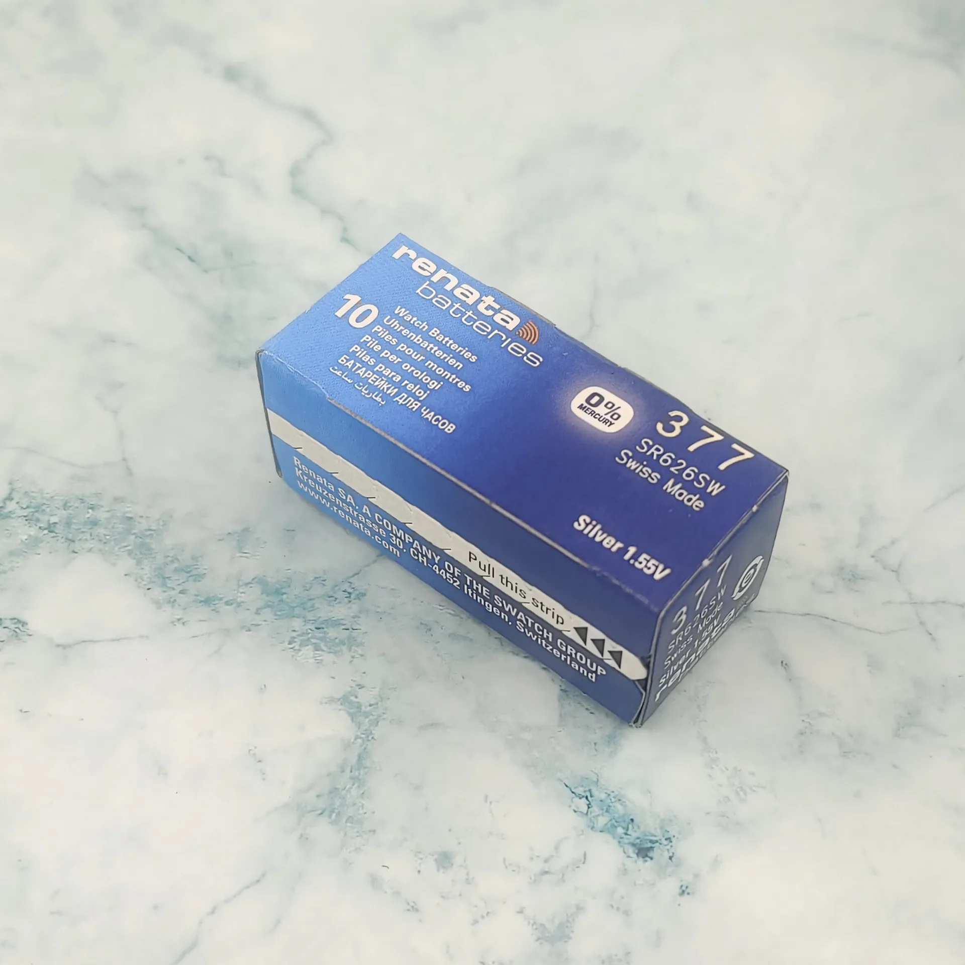 100 قطعة بطارية ساعة أكسيد الفضة ريناتا 377 SR626SW 626 1.55 فولت % العلامة التجارية الأصلية ريناتا 377 جميع المقاسات