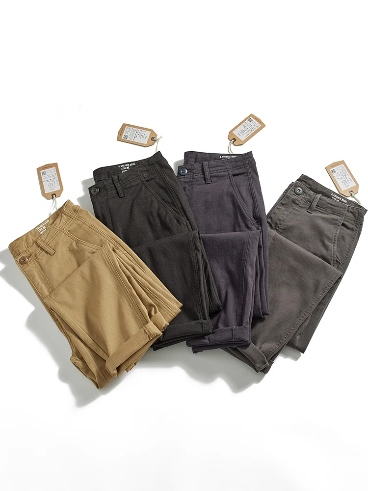 

Мужские повседневные брюки Ameikaji, зауженные брюки цвета хаки, прямые эластичные брюки для отдыха, дышащие брюки Faion Urban Faion