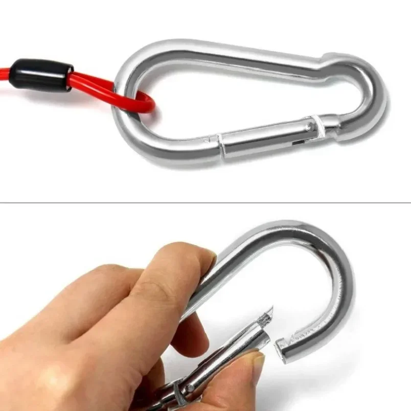 Coiled Design Breakaway Trailer Cable Easy To Install High Quality Materials Red Color Towing Safety For Towing Vehicles