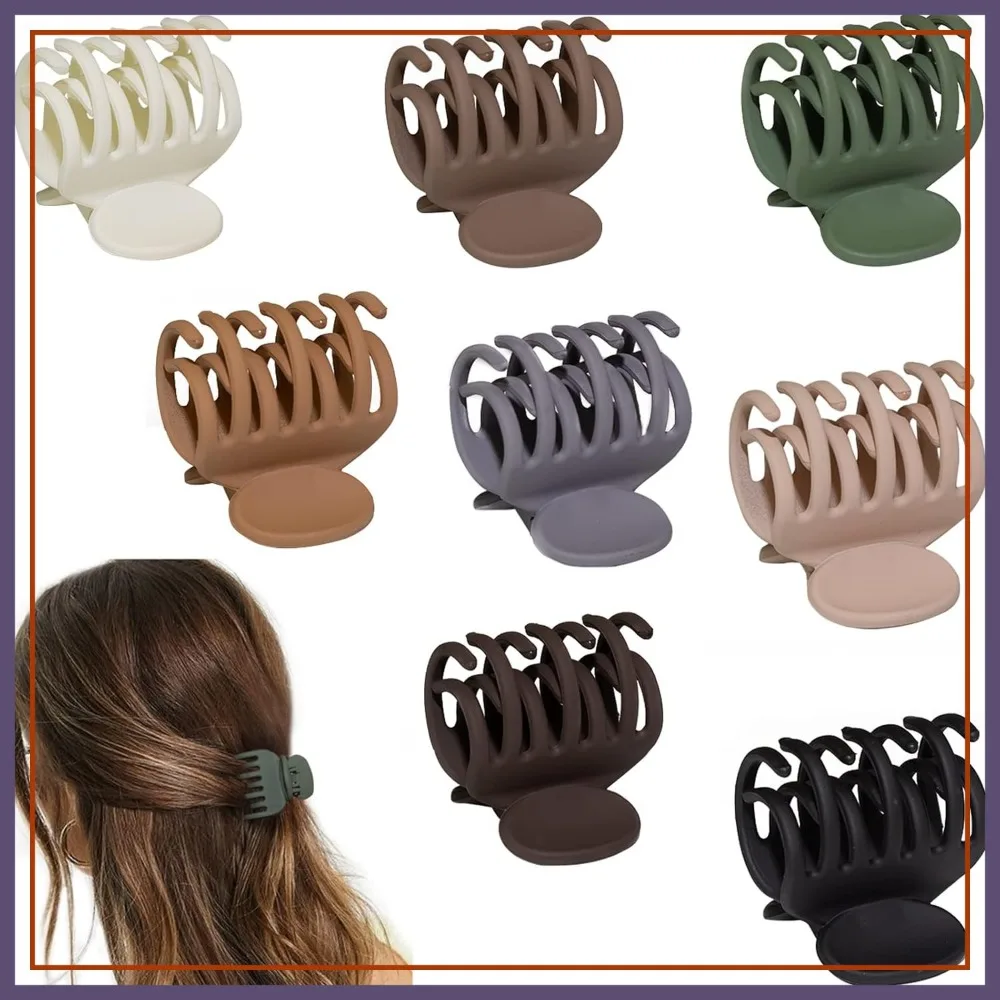 

1.6" Matte Small Double Row Teeth Hair Clips for Women - Strong Hold Jaw Clamps for Thin, Fine & Thick Hair