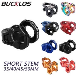 BUCKLOS Mtb Power CNC Bicycle Handlebar Stem 35mm 40mm Bike Short Stem DH Mountain Bike Bridge MTB Table Cycling Accessories