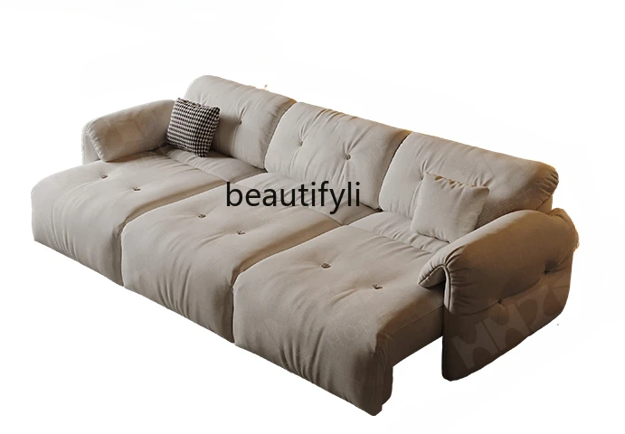 

Living Room Simple Modern Retractable Human Kennel Fabric Lazy Multi-Functional Wide Electric Sofa Bed