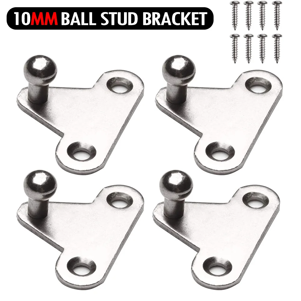 10MM Ball Stud Mounting Bracket for Universal Gas Spring Struts Lift Support Shock Prop Steel  2 pack 4 pack