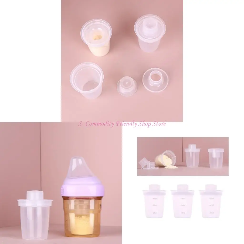 

85AE 6pcs Baby Formula Storage Containers Leakproof Powder Dispensers for Travel Use