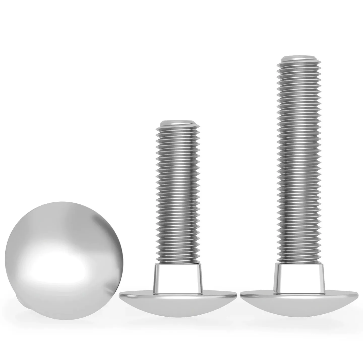 1~5Pcs Coach Bolt M6 M8 M10 M12 316 Stainless Steel Carriage Bolt Truss Round Head Square Neck Screw