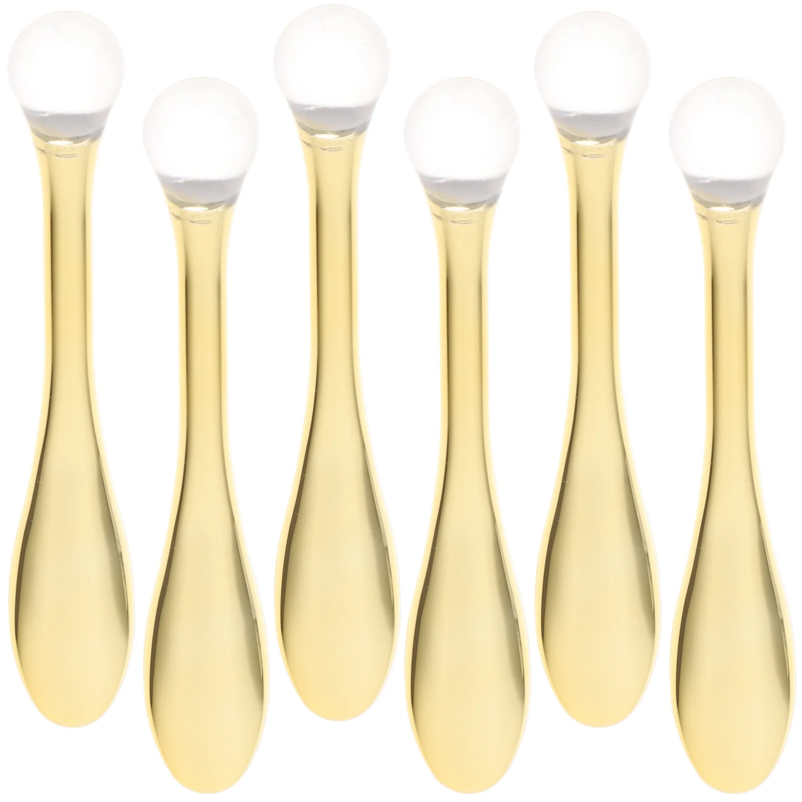 6pcs Face Spoon Golden Dual-Ended Eye Massage Stick For Cream Scoop Facial Cream Spoon Care Tool Salon Spatula