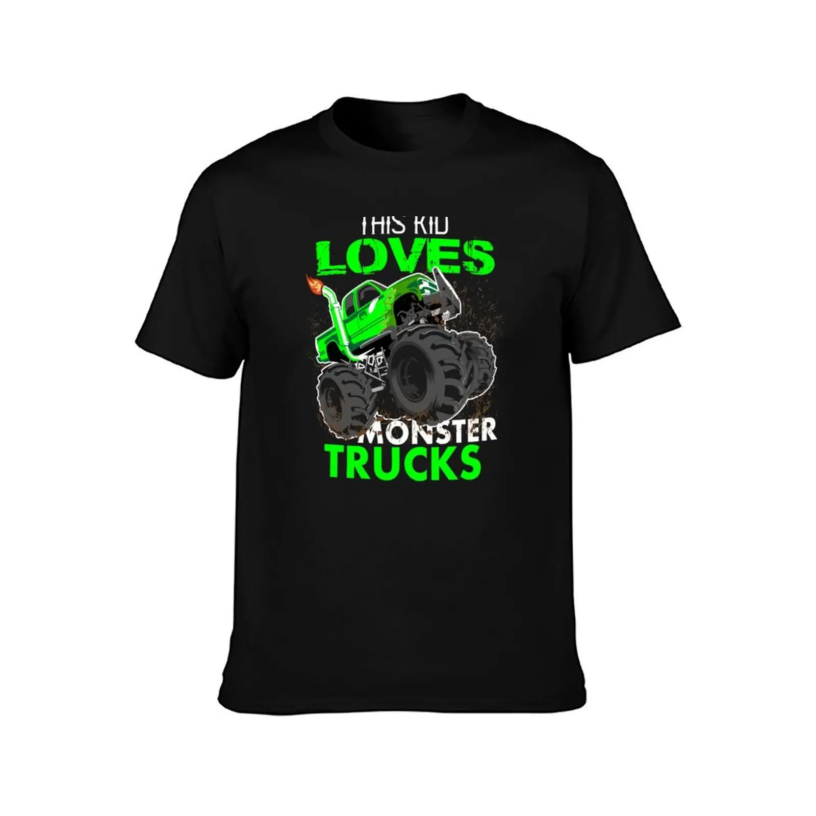 Youth Monster Trucks, this kid loves monster trucks, Boys car Boys and Girls Gift T-Shirt tees valentines clothes Men's t shirts