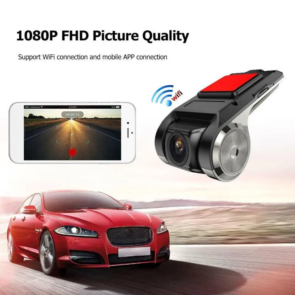 Kamera dasbor mobil X28 DV FHD 1080P 120 °, kamera perekam WiFi ADAS g-sensor Video otomatis