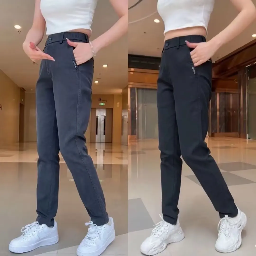 

Мужские прямые джинсы, высокоэластичные рабочие брюки, деловые повседневные хлопковые эластичные джинсовые брюки со средней талией на молнии, многослойная одежда, Res...