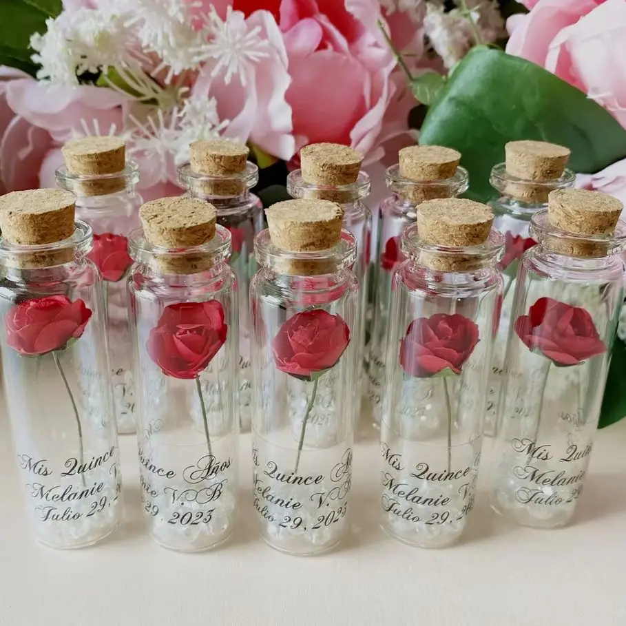 

10 сувениров Redrose Quinceanera, Красавица и чудовище, свадебная помолвка, милая Quinces, любимые для гостей