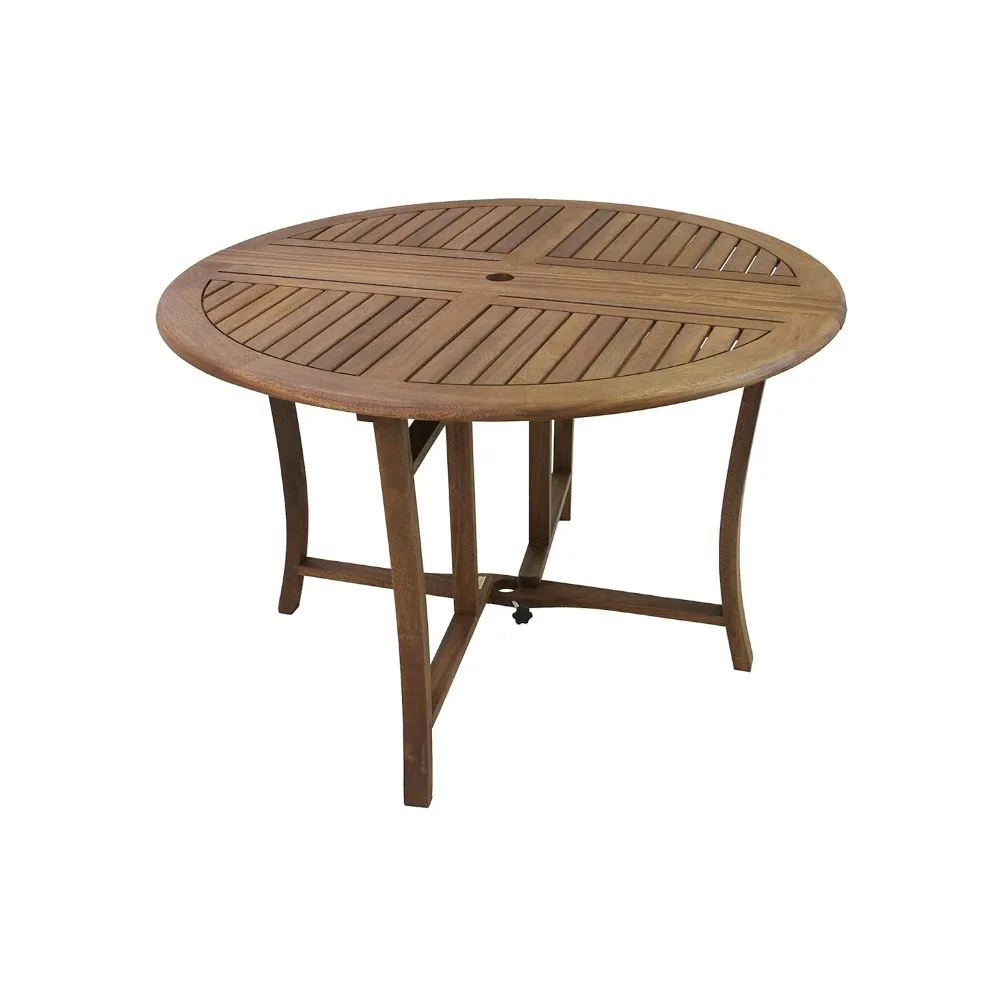 

Round Folding Table, 48-Inch, Brown, Customized