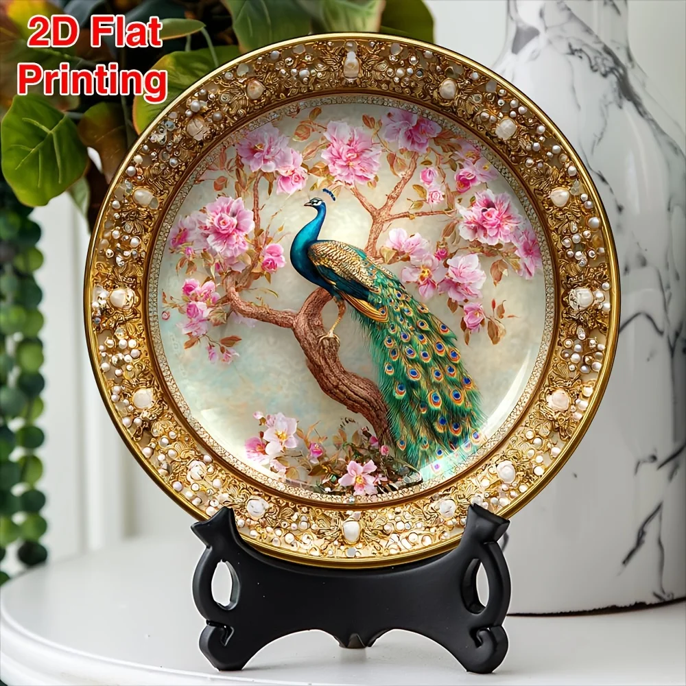 CIFBUY Boho Peacock Aluminum Wall Art Waterproof Rustproof Metal Decor for Living Room Bedroom Kitchen Office