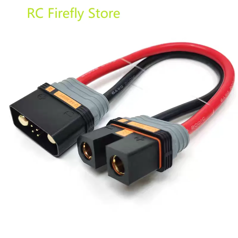 QS10/QS10P Connector 6AWG 50cm 180A High Current Battery Extension Cable Anti-Spark Male to Female for Electric Scooter E-Bike