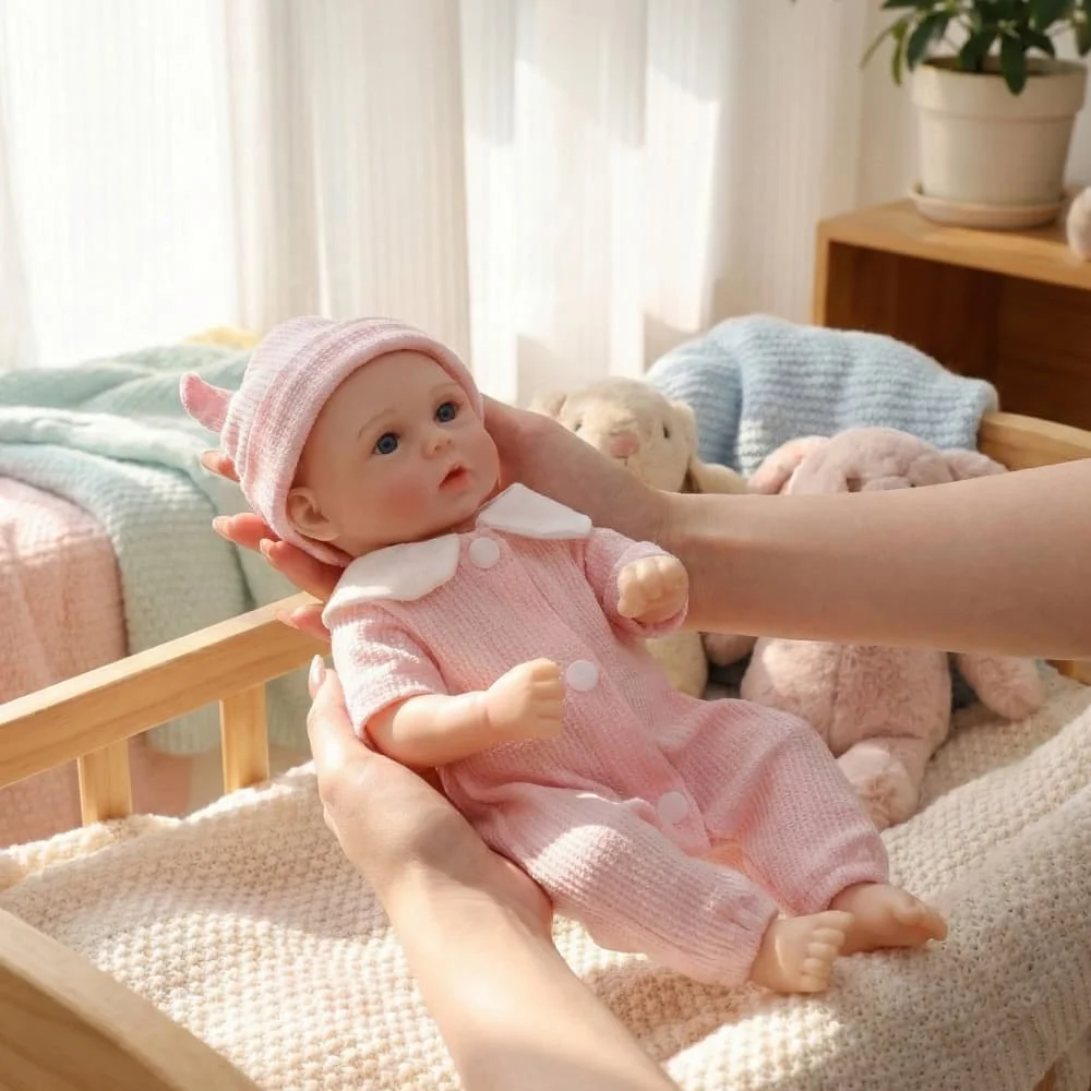 

12-дюймовая силиконовая кукла Cloveray Reborn, мягкая и эластичная, моющаяся, реалистичная, с 3D-текстурой кожи, ручной работы, игрушка для девочек, подарок