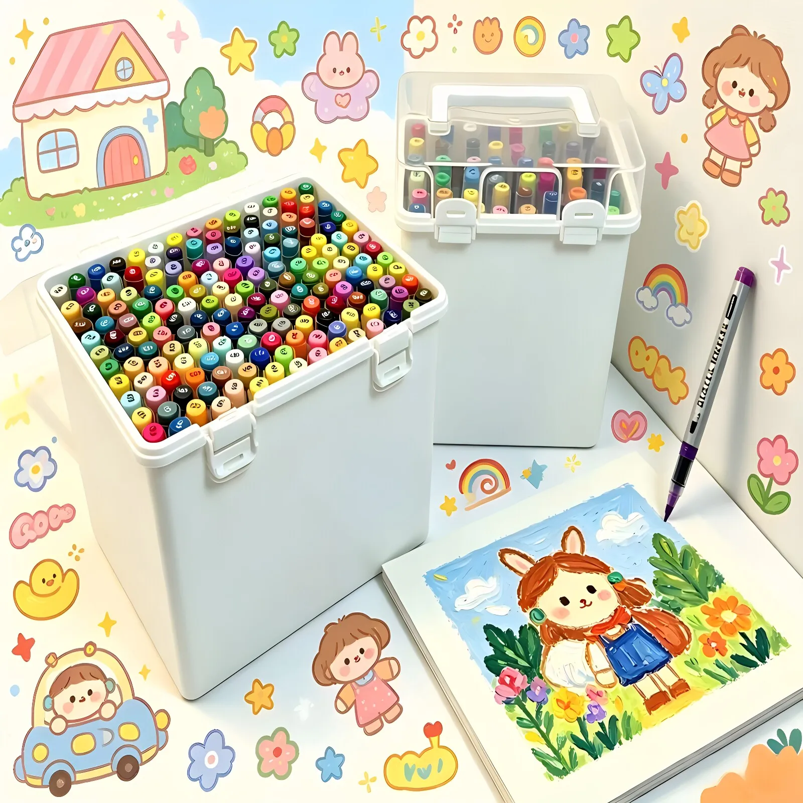 Marker Propylene Soft Head Color Set Children's Painting Graffiti Brush Student Art Hand Drawing Tool