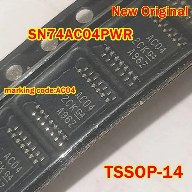 5pcs to 100pcs New Original  SN74AC04PWR  SN74AC04PW TSSOP-14 marking code:AC04  6-channel inverter