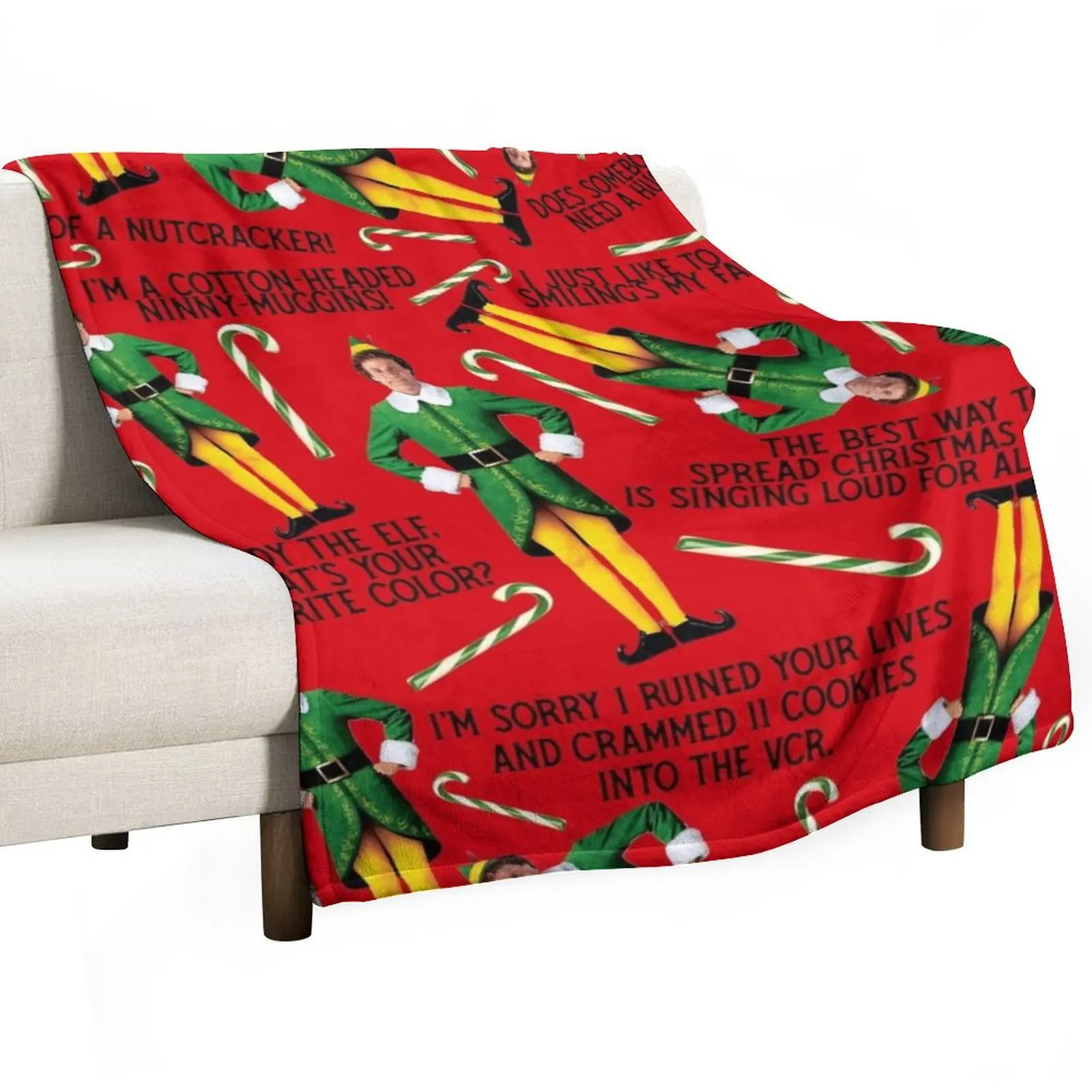 

Buddy the Elf Print Throw Blanket warm for winter Thins Thermals For Travel Luxury Designer Blankets