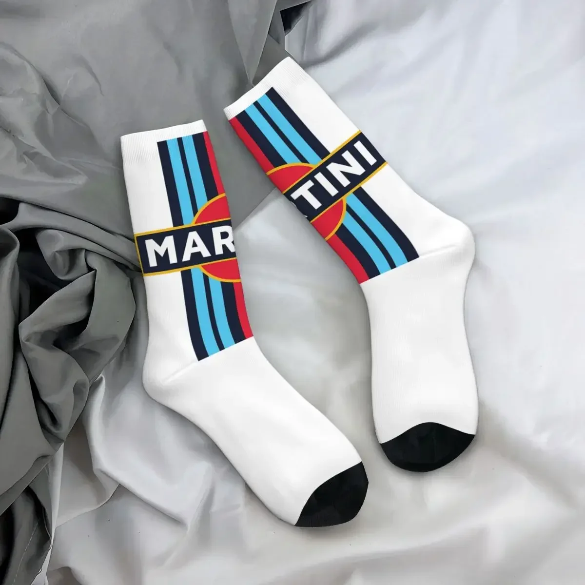 Martini Racing Sokken Harajuku Hoge Kwaliteit Kousen Het hele seizoen Lange Sokken Accessoires voor Man's Vrouw Geschenken