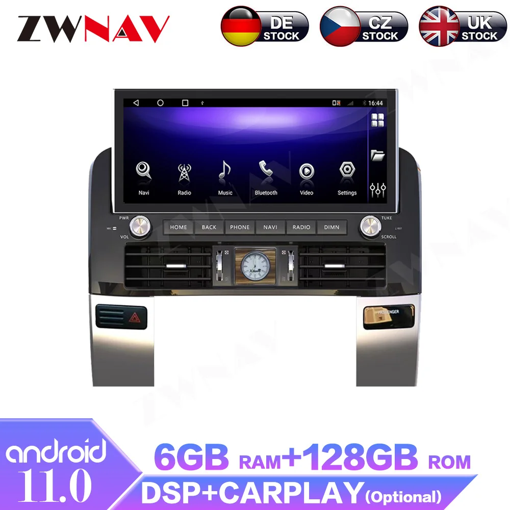 

Автомагнитола Carplay на Android 11 с GPS-навигацией, мультимедийный проигрыватель для Toyota Prado/Lexus GX470 2002-2007, головное устройство