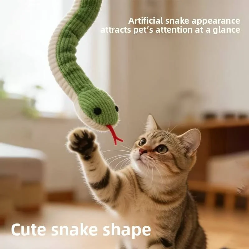 Hot Sale Snake Shape Dog Cat Interactive Toy Kitten Kick Toy Bite‑Resistant Entertainment Toy For Indoor Cats Dogs Pet Supplies - view 3
