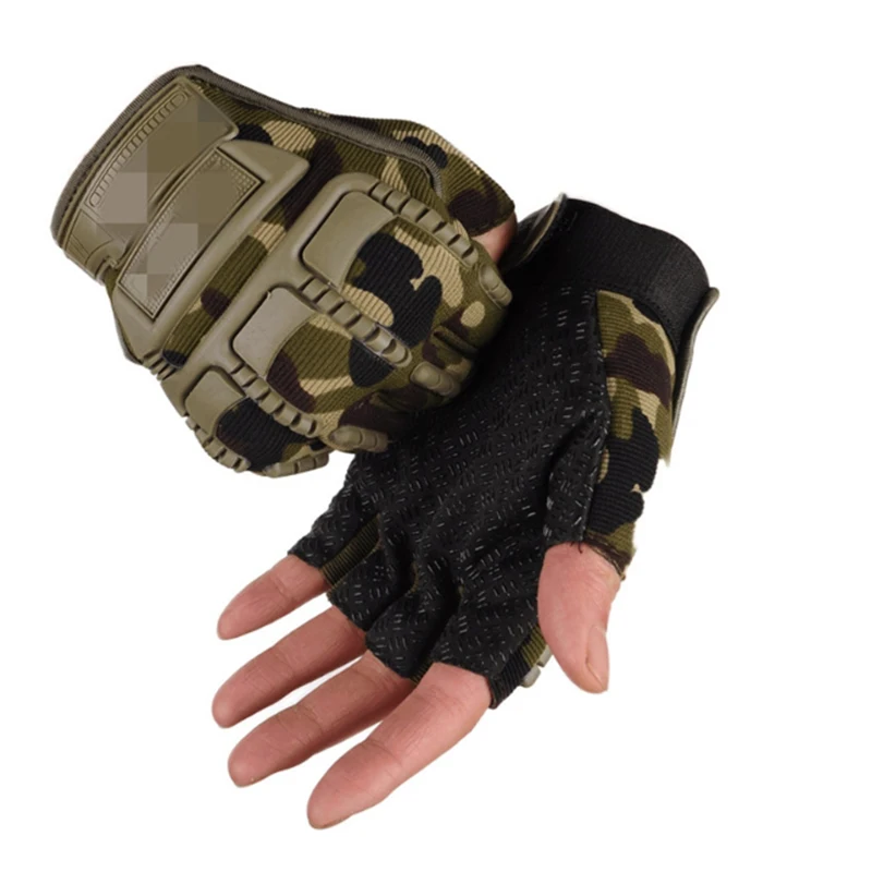 

Men Half-finger Gloves Breathable Non-slip Fingerless Tactical Gloves Bicycle Cycling Sport Unisex Hiking Riding Fishing Mittens