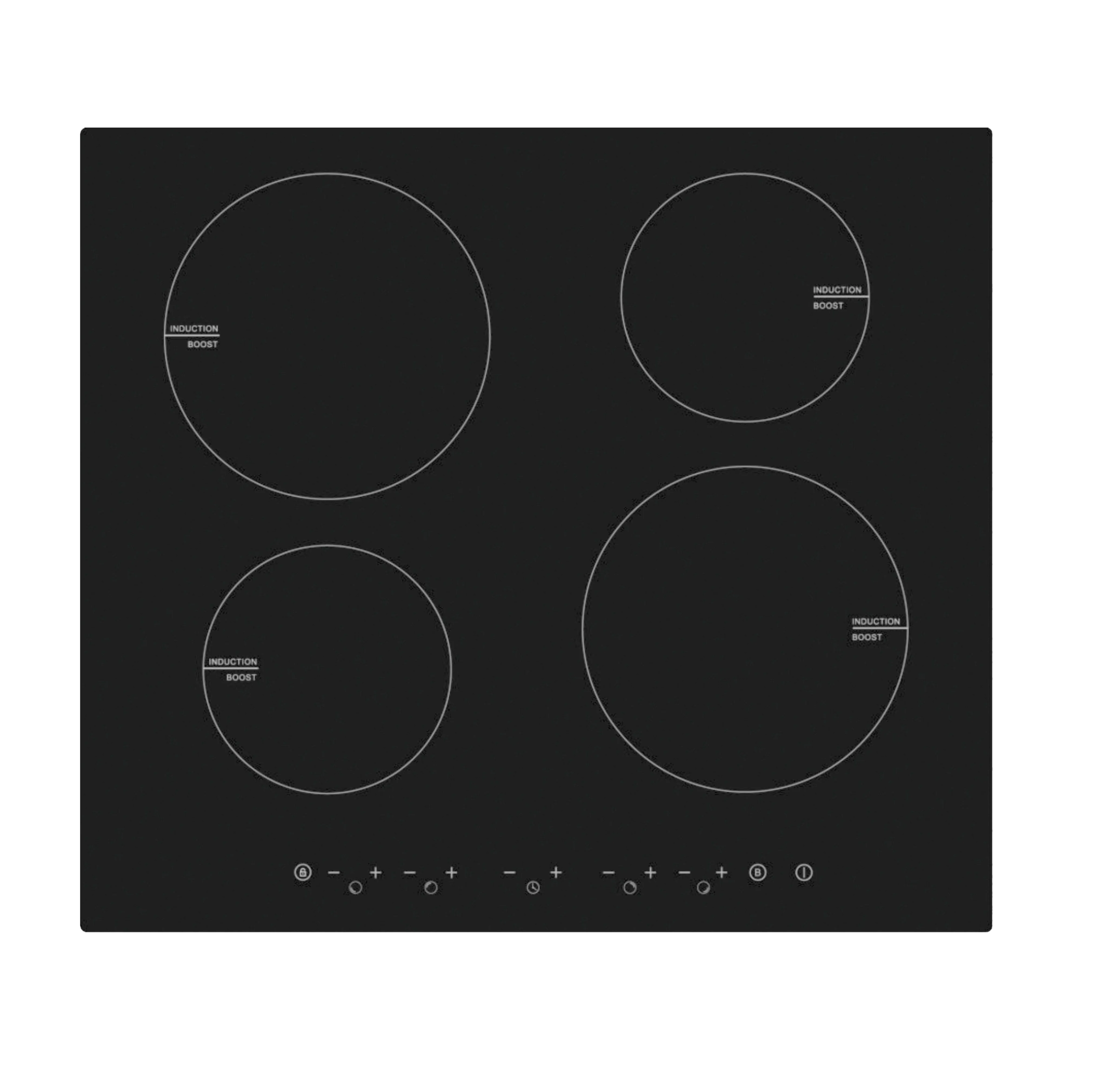 

60cm/23.6 Inch Electric Stove, 4 Cooking Zones, Induction Hob, Built-in Induction Cooktop