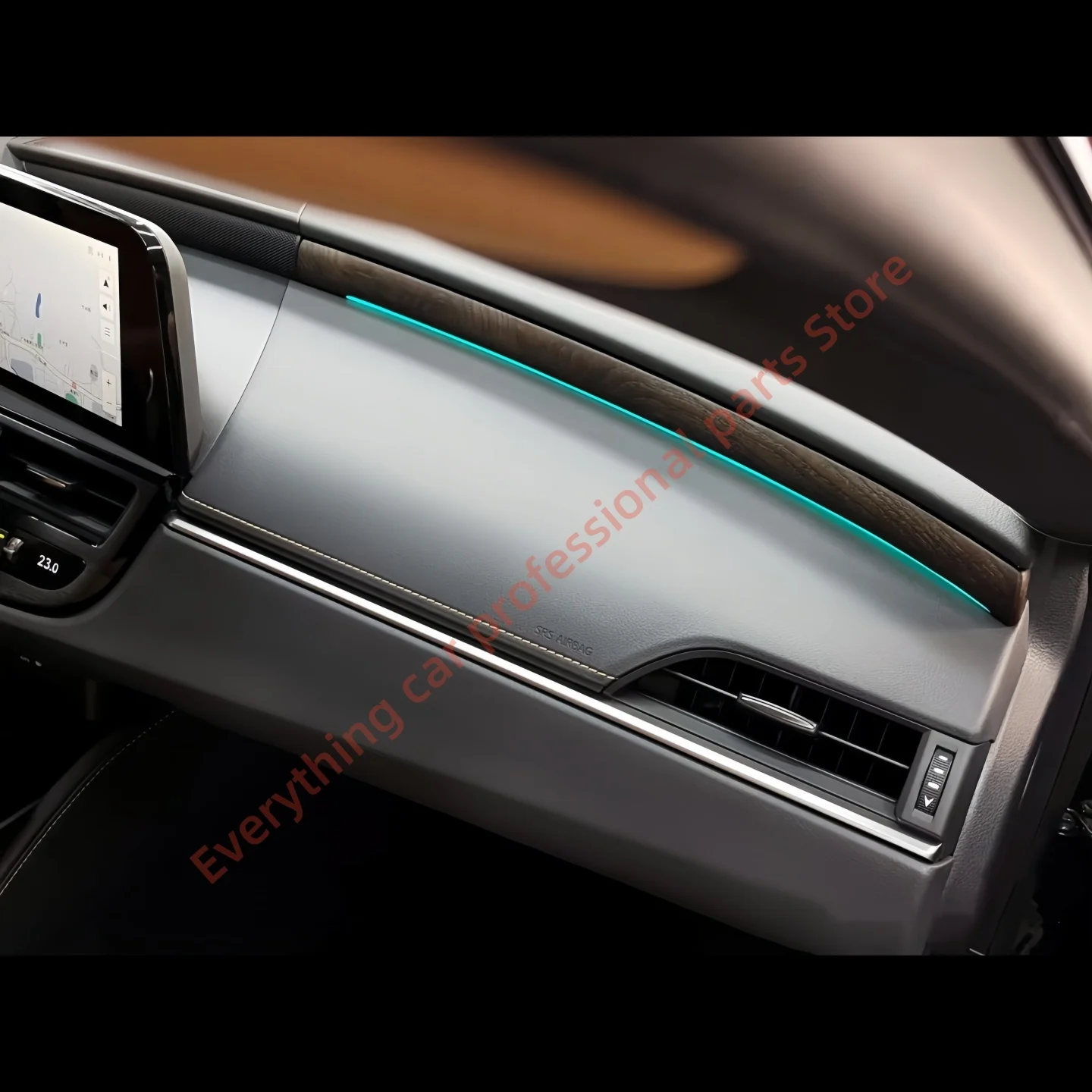 سيارة LED الضوء المحيط لكزس ES الخشب الحبوب لوحة داخلية 64 لون أضواء الباب تعديل الغلاف الجوي زر APP التحكم #3