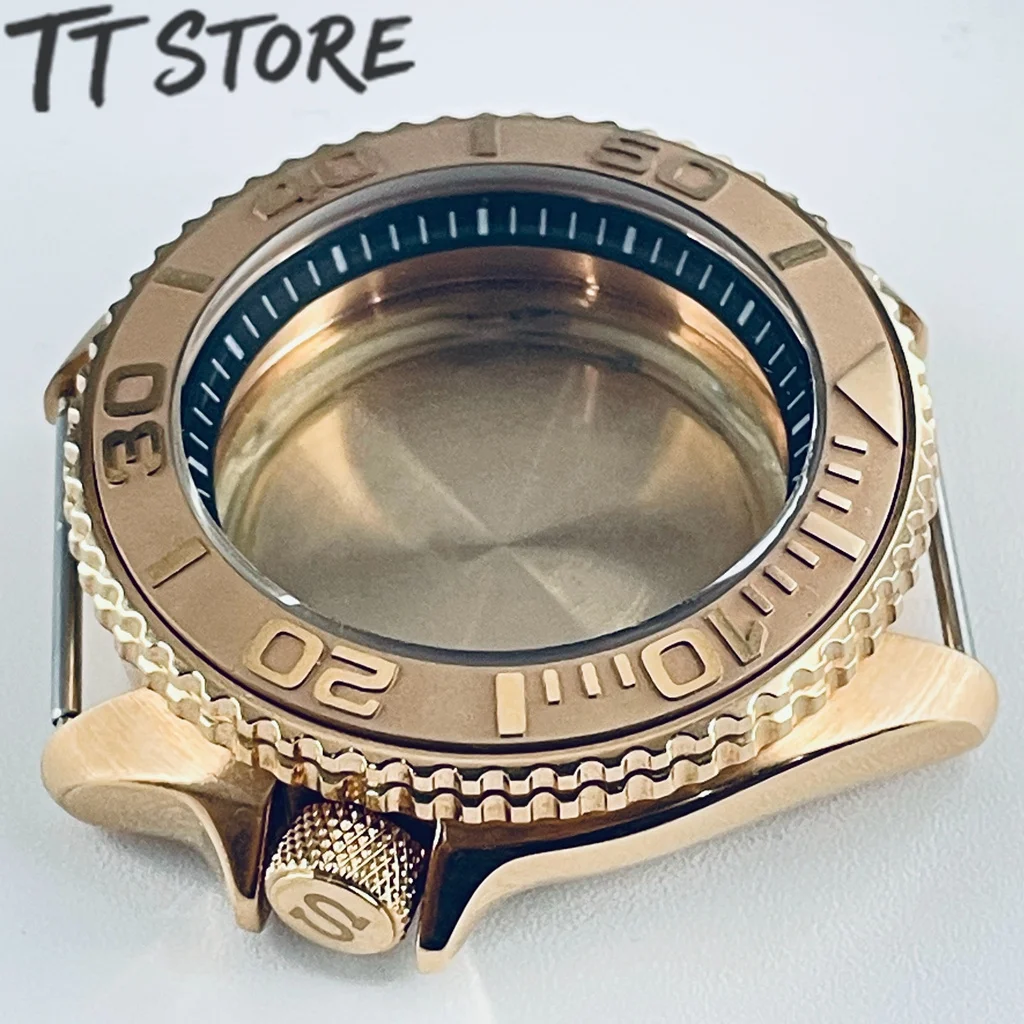 42 مللي متر ارتفع الذهب Skx007 ساعة رجالي ل NH35 لتقوم بها بنفسك الغوص وزارة الدفاع مع الحافة الزجاجية المعدنية يناسب 38-30.7 مللي متر الغوص ساعة اكسسوارات #3