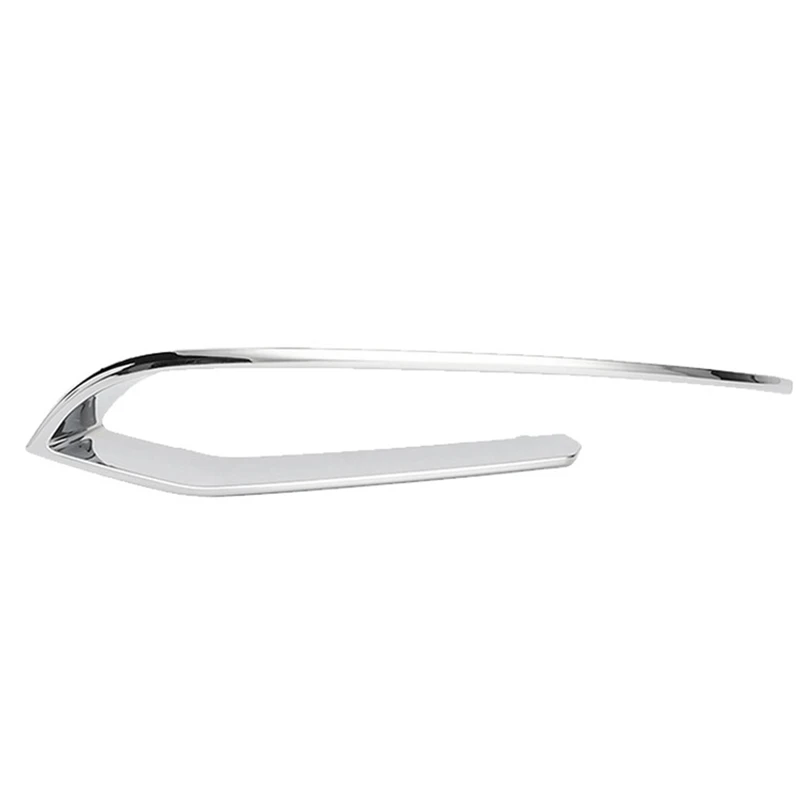 1Pair Front Bumper Fog Light Lamp Eyebrow Cover Trim Parts For BMW 5 Series F10 F18 520Li 525Li 2014-2017 Mesh Chrome Strip
