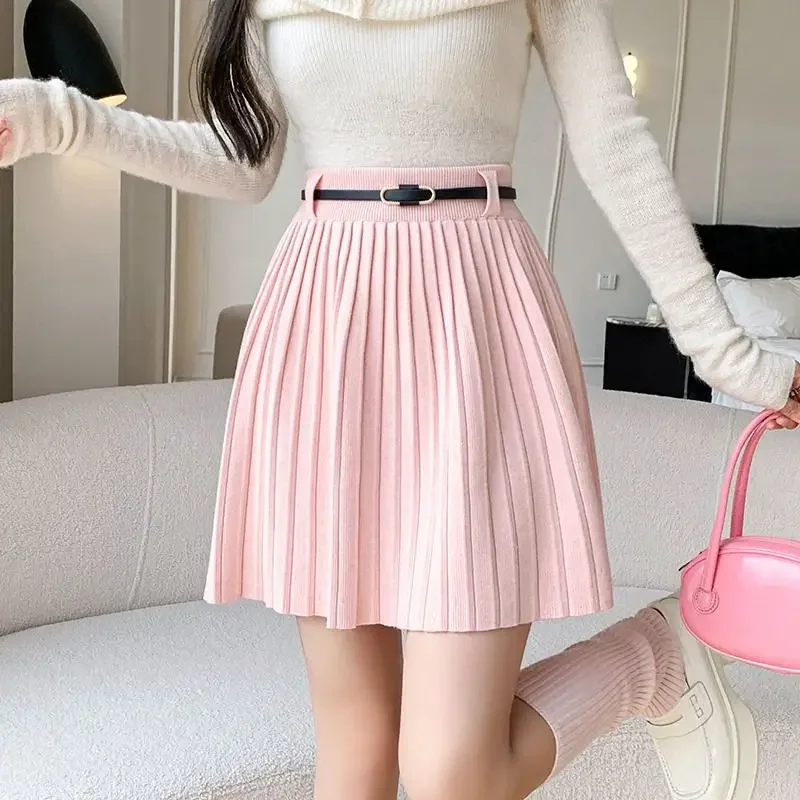 

Half Length Skirts Women's Autumn Winter New College Style Fashion Pleated Skirt American Spicy Girl Short High Waist Y2k Skirt