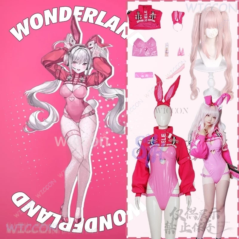 

Anime Game NIKKE: Goddess Of Victory Cosplay Aliccee Costume Fan Art Original Uniform Hot Pink Bunny Girls Sexy Lovely Jumpsuit