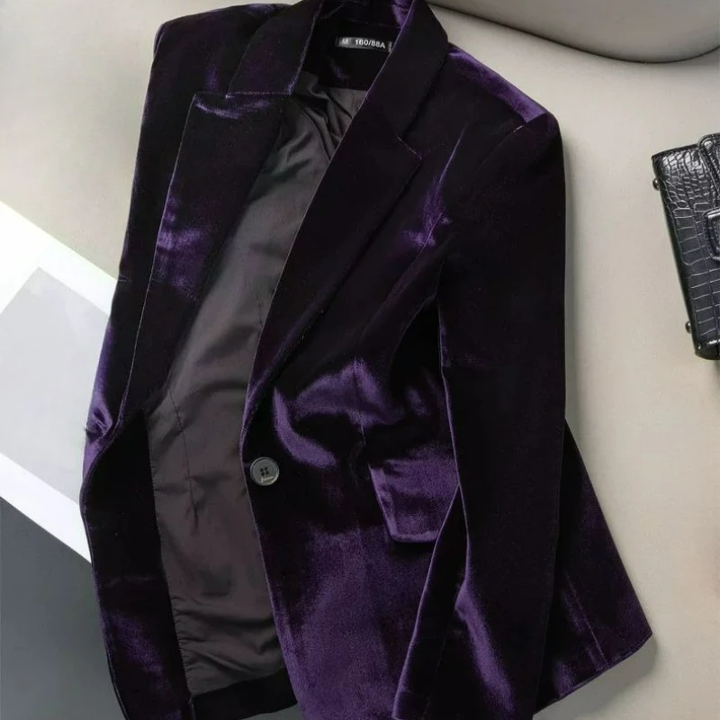 

Purple High-end Commuter Suit Set for Women 2026 New Autumn Winter A Sophisticated Elegant Two-piece Suit Jacket Trousers