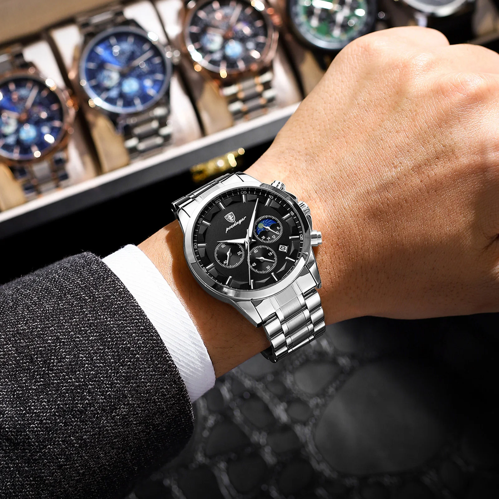 Men's Waterproof Luminous Chronograph Watch