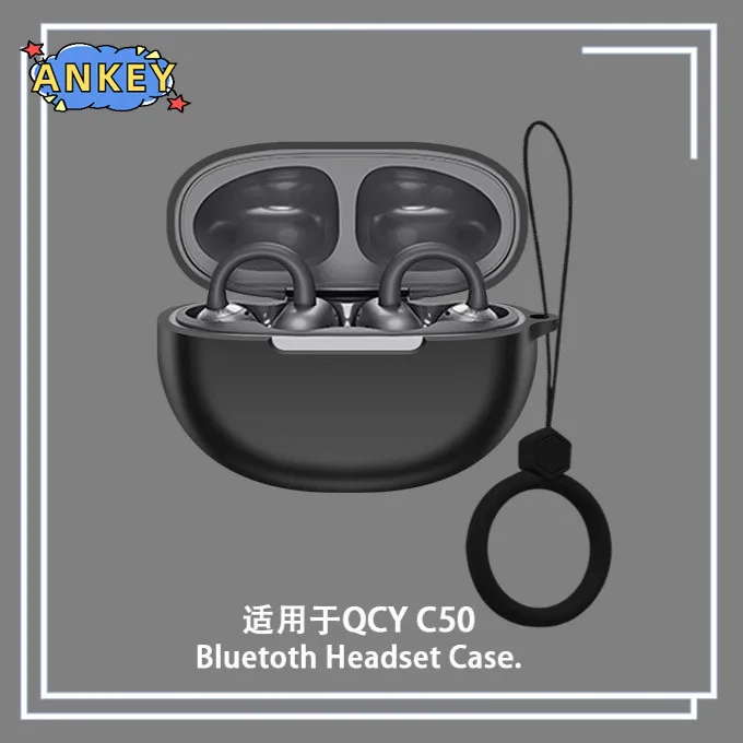 

Защитный чехол для наушников QCY Crossky C50, мягкий силиконовый чехол с защитой от падения, чехол для беспроводных Bluetooth-наушников