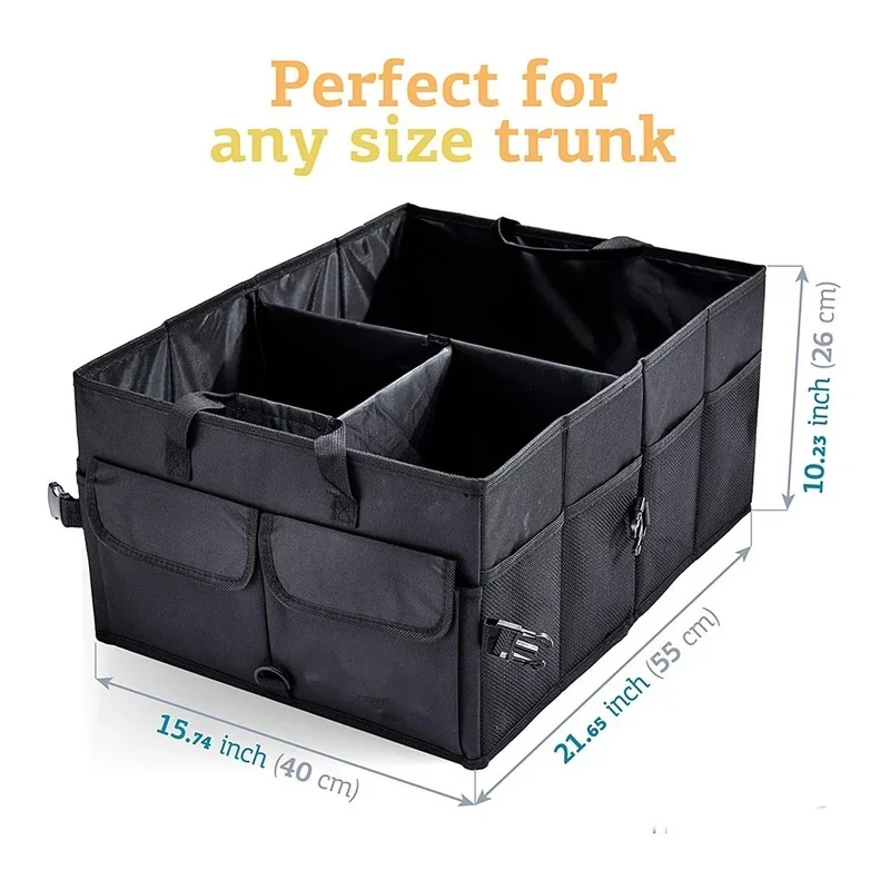 Big Capacity Car Storage Box Car Trunk Organizer Eco-Friendly Super Durable Collapsible Cargo Storage Tool Auto Trucks Trunk Box image 6