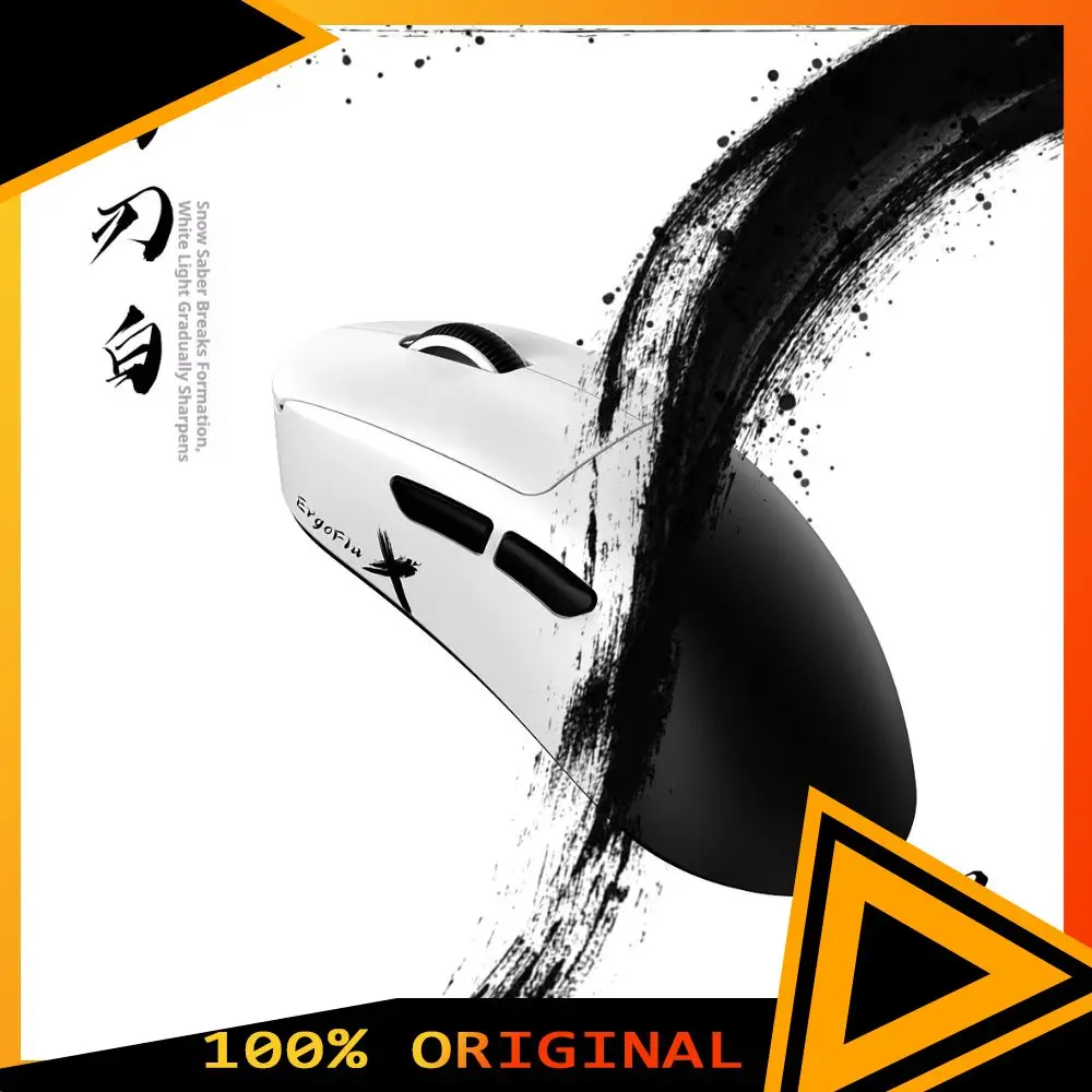 

ZORNHER Ergoflux9, трехрежимная беспроводная мышь PAW3950, двойной 8 кГц, эргономичная игровая мышь FPS, 57 г, легкий подарочный ПК