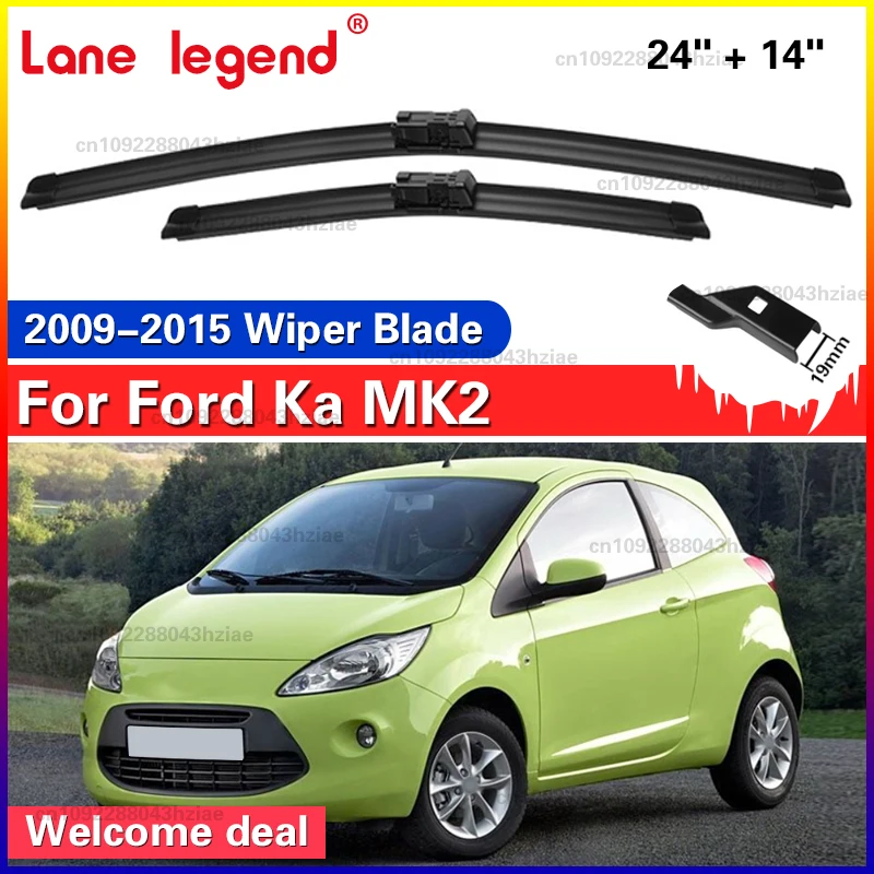 2PCS Front Wischer Klingen Für Ford Ka MK2 2009 - 2015 Windschutzscheibe Pinsel Cutter Windschutz Auto Zubehör 2010 2011 2012 2013 2014