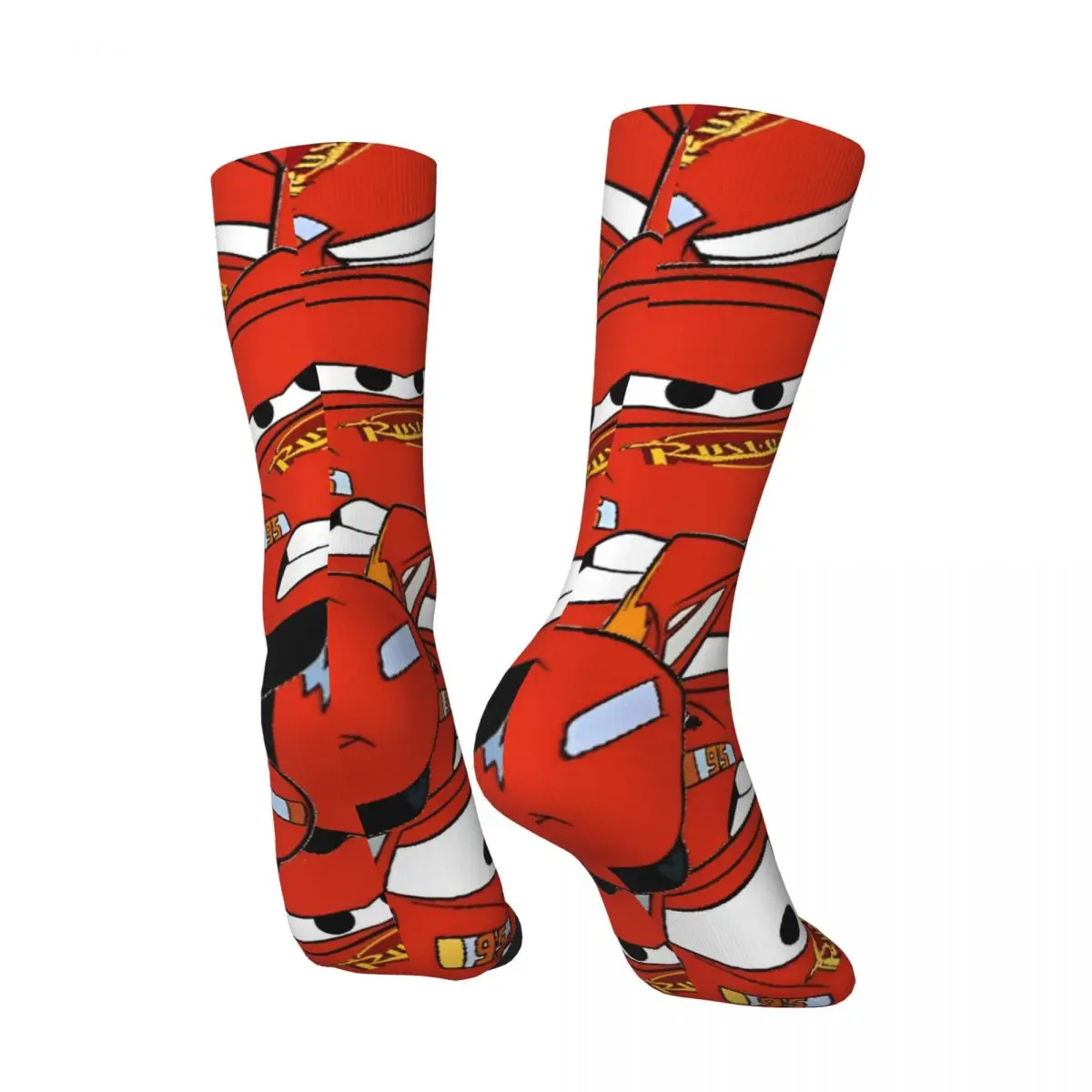 Lightning Mcqueen Stockings rusteze collage Graphic Retro Socks Autumn Anti Slip Socks Couple Running Breathable Socks